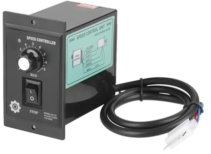 Hilitand Motor de control de velocidad, Controlador de velocidad del motor, Interruptor de controlador de velocidad de 400W AC 220V, Regulador de velocidad eléctrico para motor CC de imán permanente