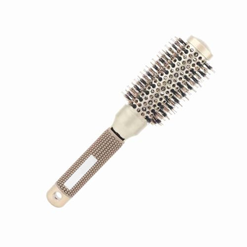Sonew Keramik Rundbürste, Gold Haarbürste Friseur Curling Frisur Pinsel 4 verschiedene Größen Professionell Friseur Set(25mm)
