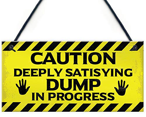 RED OCEAN Divertente WC Bagno Segnale di avvertimento Novità Bagno Decor Accessori Regali Decorazioni per la Casa Placche