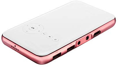 Proyector de TV portátil con WiFi, Mini proyector de Video DLP LED de Bolsillo Compatible con 1080P para Entretenimiento en el hogar y al Aire Libre, Proyector Pico para iPhone Android con HDMI