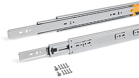 LouMaxx Kugelvollauszug Schubladen Softclose - 2er Set (1 Paar) Schubladenschienen Vollauszug 350mm – Schubladen Auszüge für Softclose Schublade - Teleskopschienen