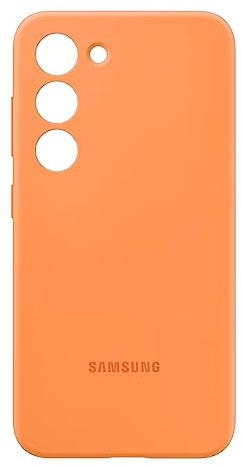 Samsung Silicone Smartphone Case EF-PS916 für Galaxy S23+, Handy-Hülle, Silikon, Kratzfest, Schlankes Design, Orange