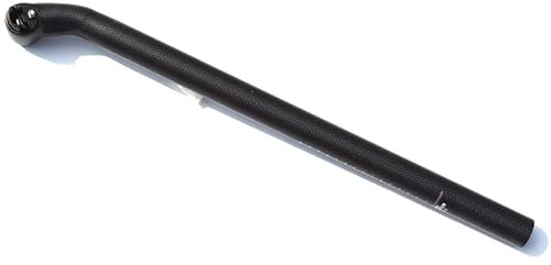 Verlängerte Carbon Sattelstütze inkl. Pentaclip für Brompton (Schwarz matt, 25mm Offset)