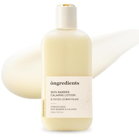 ONGREDIENTS Skin Barrier Calming Lotion | Lightweight Moisturizer for Dry, Sensitive Skin | Centella, 9-Peptide Complex, Glucose, Soothing, Calming, Hydrating | Vegan, Korean skincare (7.43 fl Oz)