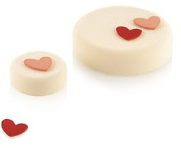 silikomart Moule en silicone cœurs CHABLON HEART – Lot de 2 moules 30 cavités 31 x 31 H 2 mm – Accessoires professionnels pour cuisine et pâtisseries – Emporte-pièces pour décorations sucrées de la