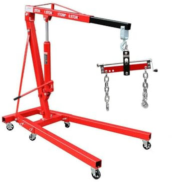 Notek Gru idraulica Pieghevole per Sollevamento Motori 2000 kg + bilanciere