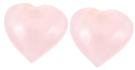 Hohopeti 2stücke Herzform Heilstein Delicate Love Shape Quartz Für Schlüsselanhänger Taschen Und -projekte