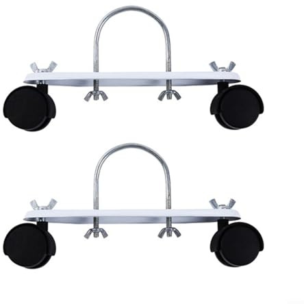 HEBEOT 2 Piezas Ruedas De Ruedas De Ruedas Soporte De Calentador Eléctrico Soporte De Acero Al Carbono Soporte De Aceite Ting Radiador Hidroeléctrico Soporte De Polea De Base Móvil