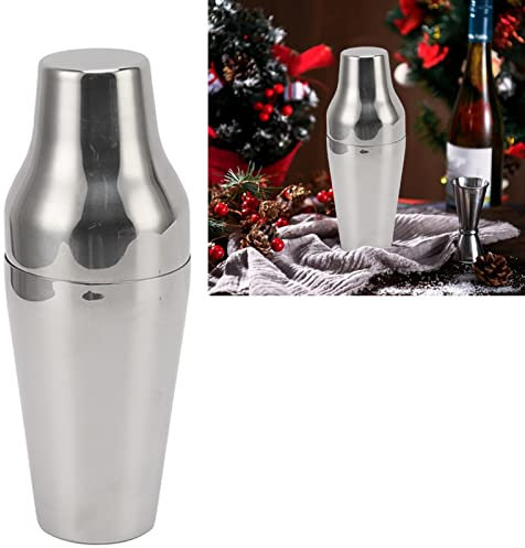 lvifloae Coctelera híbrida, coctelera de bar, coctelera de acero inoxidable, coctelera de bebidas francesa, sección Martini, coctelera para bar, hogar, camping, (plata)