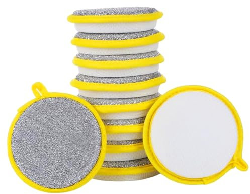 JEWEDECO 20pcs Double Side Dishwashing Sponge for Dishes Cleaning Sponges Kitchen Scrubbers for Kitchen Cleaning Supplies Scrub Pads for Dish Scrub for Washing up