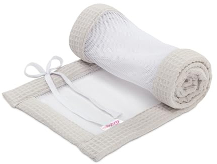 babybay nest nät våffelpiké lämplig för modell original, vitgrå