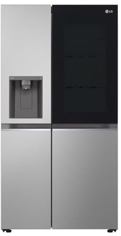 LG InstaView 635 Litre Side-By-Side American Fridge Freezer - Prime Silver