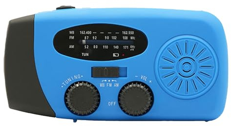 Radio Solar portátil, Radio meteorológica FM/Am, Radios de manivela con Batería de 20000mAh, Linterna LED, para Camping y Emergencia