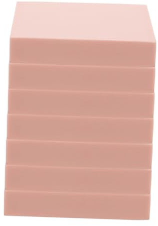 Angoily 10 Stück Stempelblöcke Aus Gummi Buchstabenstempel Für Ton Gravurblock DIY Gummiziegel Professionelle Gummiblöcke Gummiziegel Stempel Schnitzgummiblöcke Radiergummi Rosa