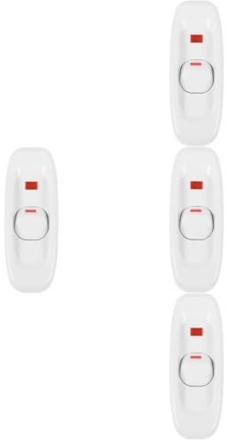 DIYEAH 4 Pezzi Interruttore Vintage per Tavolo con Indicatore LED Interruttore Pulsante per Uso Notturno Design Pratico Sicuro per Comodini Domestici