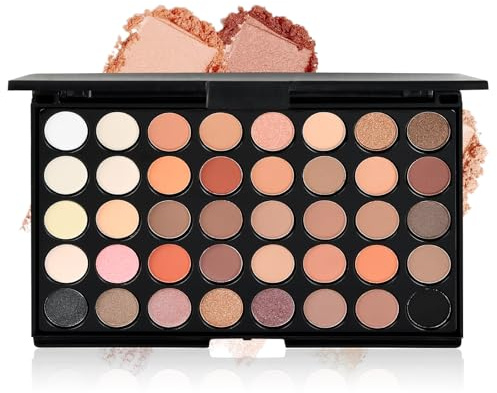 40 Couleurs Palette Maquillage, Palette de Fard à Paupières Professionnelle, Ombres à Paupières Shimmer, Matte, pour Tous Les Types de Peau et Maquillage Naturel ou Professionnel