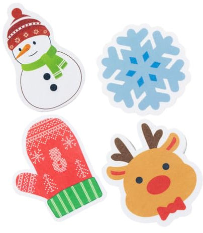 Warmhm 4stücke Teiliges Set Weihnachtlicher Wiederverwendbarer Geschirrschwämme Mit Dickem Schwammdesign Kraftvolle Reinigung Weiches Material Zum Geschirrspülen Und Haushalt Mit Schneema