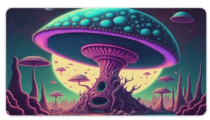DEEPPAPEU Tapis de Souris psychédélique 40 x 75 cm Grand Tapis de Bureau avec Base en Caoutchouc antidérapante pour Ordinateurs de Bureau et de Maison Jeux sur Ordinateur Portable
