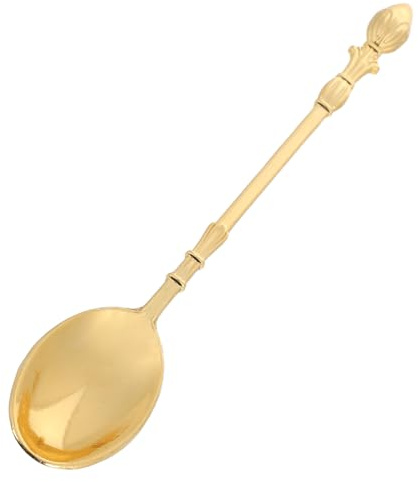 Alipis Cucharas Para Café Doradas Mini De Aleación, Cucharillas Para Postres y Té, Tamaño Pequeño Para Desayuno y Mezcla, Utensilios Compactos Para Hogar y Cocina, Pack Individual