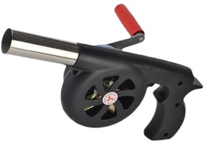 BESTonZON Souffleur D'air Manuel Grand Format Pour Barbecue En Plein Air, Outil De Camping Robuste Manivelle, Ventilateur Soufflet Pour Allumer Feu Et Braises Sans Électricité