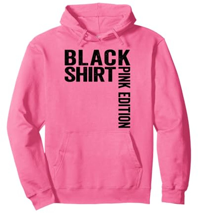 T-Shirt Noir édition Rose Black Shirt Pink Edition Sweat à Capuche
