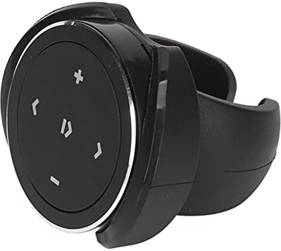 SIXRUN Kit de Télécommande, Contrôleur de Téléphone au Volant sans Fil pour iOS avec Support et Support Adhésif, Contrôle Mains Libres de la Musique et des Appels