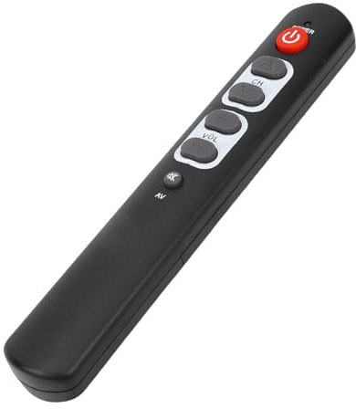 BAFOVY Télécommande Universelle Programmable Infrarouge avec 6 Gros Boutons pour TV, Décodeur, Lecteur DVD, Chaîne Hi-FI et magnétoscope.