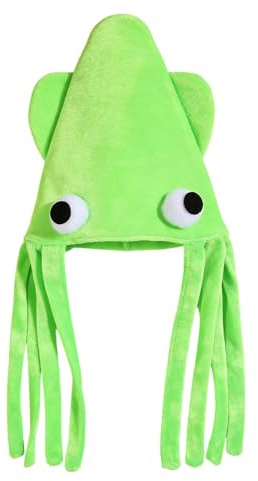 Genérico Gorro de Calamar, Gorro de Disfraz de Calamar Transpirable, Gorros de Animales Marinos para, para Adultos, Niños y Niñas, Actuaciones en Escenario, Halloween, Navidad, Cumpleaños