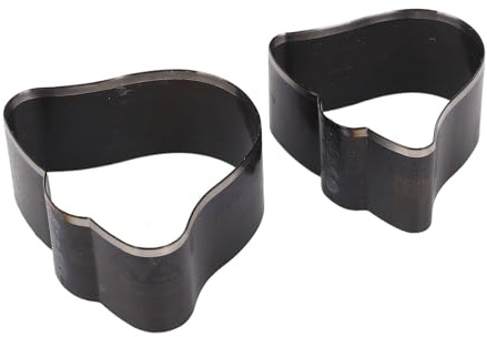 Vvikizy Fustellatrice per Pelle a Forma di Campana da 2 Pezzi, Durevole Ed Efficiente per Progetti Creativi, Acciaio Legato 50x57mm 43x47mm