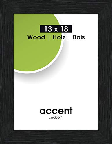 accent by nielsen Holz Bilderrahmen Magic, 13x18 cm, Schwarz