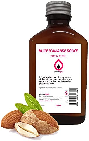 Olio di mandorla dolce spremuto a freddo, puro al 100%, 100 ml