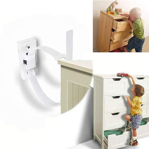 Afufu Möbel Kippsicherung,12 Sätze Kippschutz Möbel-Wandanker, Multifunktions Möbelgurt Möbelanker für Kleinkinder, Kindersicherheit Anti Tip Schutzgurte für Baby-Proofing & Haustierschutz