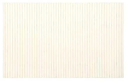 PANA® Tappetino da bagno in bambù – Tappeto antiscivolo per bagno, cucina o ingresso • Igienico e facile da pulire • Tappeto in legno 50x80 cm colore bianco