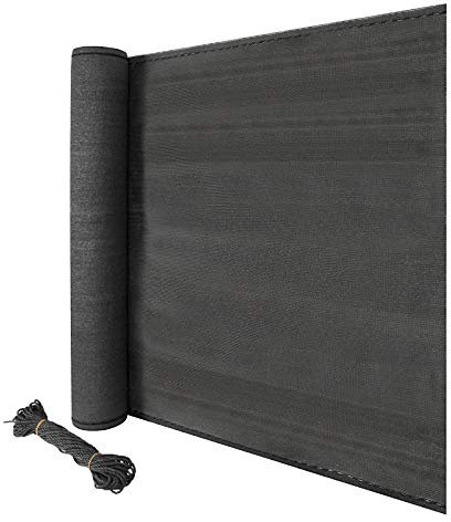 Laneetal Brise Vue 150 g/m² Anthracite Pare-Soleil pour Balcon, Jardin Protection Contre Le Vent avec Cordon de Fixation 1x6m