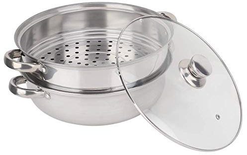 Stainless Steel Cookware 27cm/11in 2-Layer Pot Cooker Double Boiler Soup Steaming Pot