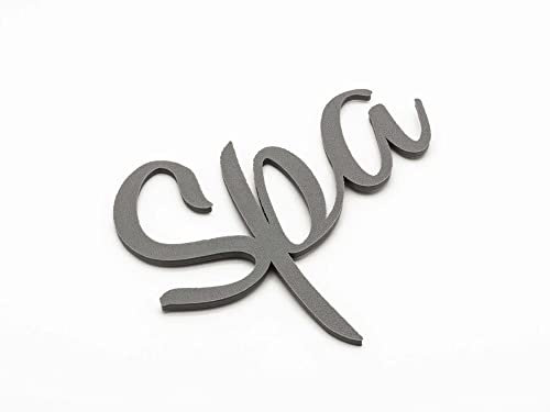 Spa - Targhetta per porta con scritta Name, autoadesiva, colore: Grigio