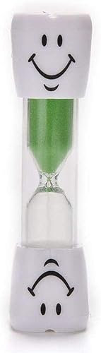 GIVBRO Temporizador de cepillo de dientes para niños, temporizador de arena de 3 minutos para cepillar los dientes de los niños, reloj de arena sonriente Mini Sandglass, 1 pieza
