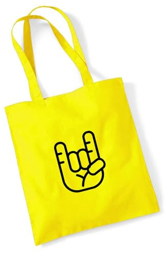 huuraa borsa di cotone Tenedor de patatas fritas Borsa regalo in tessuto giallo 10 litri cotone Tenedor de patatas fritas souvenir