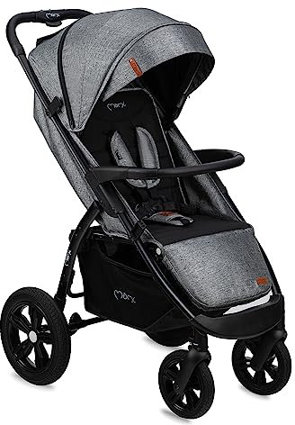 MoMi MIYA, Kinder-Buggy Kinderwagen ab dem 6. Monat (bis 22 kg), regulierbarer 5-Punkt-Sicherheitsgurt, Einkaufskorb, Fußsack, Getränkehalterung, Regenschutz und Insektenschutz