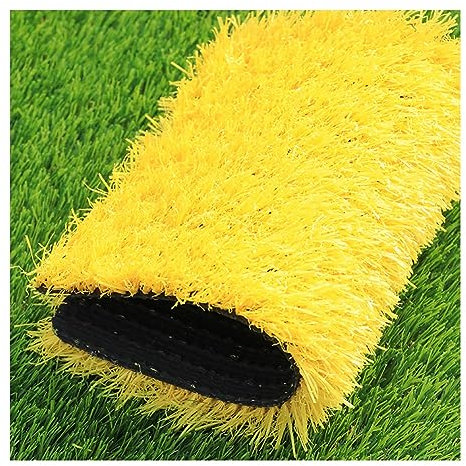 pujindu Kunstrasen, Teppich Aus Kunstgras Für Den Innen- Und Außenbereich, Realistische Kunstrasen-Rasenmatte Für Haustierterrasse, Gartenbalkon, Selbstentleerend (Farbe : Gelb, Größe : 39.3x78.7in)