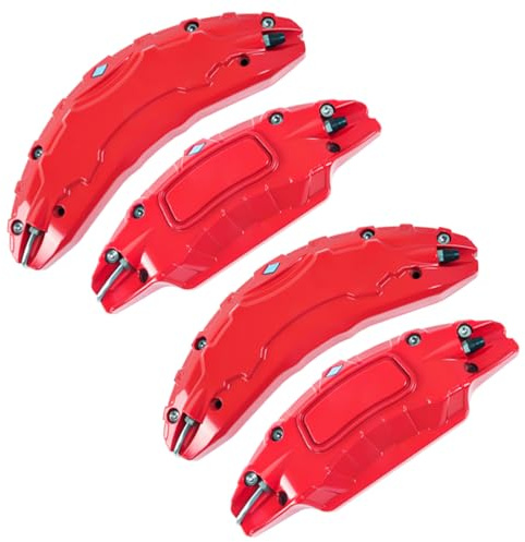 MIKODA Brake Caliper Covers for Tesla Model 3 18 (235/45) 19 (235/40), 18 18 Front and Rear Wheel Hub Brake Caliper Covers Compatible with Tesla Model 3 2016-2023 (Red)