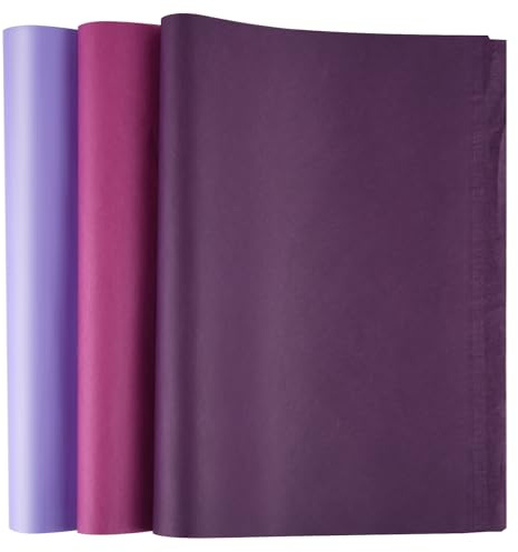 Bouiexye 60 Blätter Lila Seidenpapier für Geschenktüten 50 x 37cm Seidenpapier Bulk Weihnachten seidenpapier verpackungsmaterial für Geschenkpapier Füller Blumen Geburtsta Hochzeit Dekor