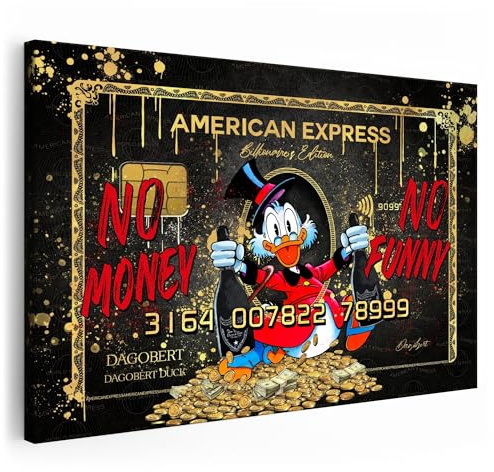 Artmazing | Dagobert Duck Bild bunt | S-Art Bilder | Modernes Leinwandbild XXL | Wanddekoration für Wohnzimmer