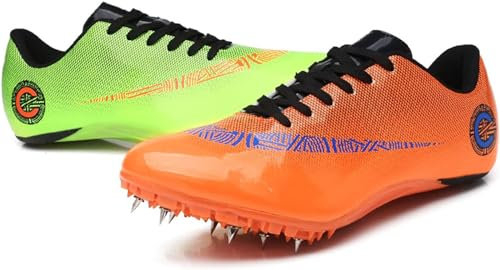 HENXUE Herren-Laufspikes, 8 Nägel, Unisex-Leichtathletikschuhe, rutschfest, Abnehmbar, Jugend-Sportschuhe, Sprint-Leichtathletik-Schuhe Für Leichtathletik, rutschfest,007,45