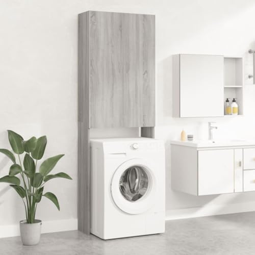 Genérico Armario de Lavadora Gris Sonoma 64x25,5x190 cm,Accesorios para lavadoras y secadoras-813192