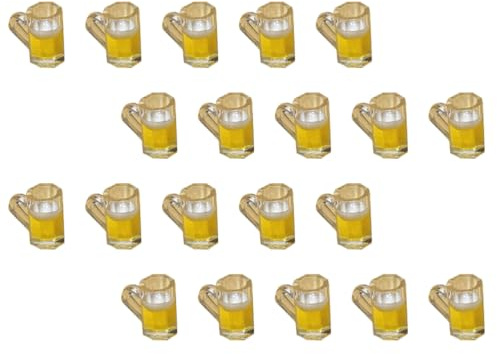 UPKOCH Lot de 40 chopes à bière Simulation Maison de poupée Bouteilles à Liqueur Maison de poupée Tasses Modèle Petit Accessoire de Maison Décoration de Gobelet à bière Maison de