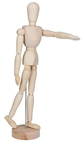 Künstler-Schaufensterpuppe aus Holz Zum Zeichnen, Zeichnen, Dummy, Bewegliche Schaufensterpuppe mit Sockel für Künstler, Schreibtisch, Modell, Spielzeug, Animation, Ornament