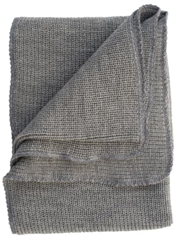 Lilano, Dicke Baby Decke, 100% Wolle (kbT), 90x85 cm (Grau)
