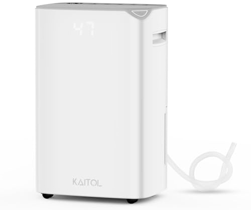 KAITOL Deshumidificador 25L/D, depósito de agua de 2,5 l, con aplicación Wi-Fi y pantalla táctil, función de deshumidificación, secado, recordatorio de agua completo, modo de suspensión y