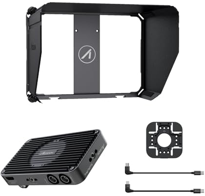 Accsoon PowerCage for iPad Mini 6/Mini 7(A17 Pro), 8.3'' iPad Case Sun Hood with NP-F Battery Adapter + SeeMo Pro SDI/HDMI to iOS Video Capture Adapter Converter, 1080p 60fps Video Transmitter